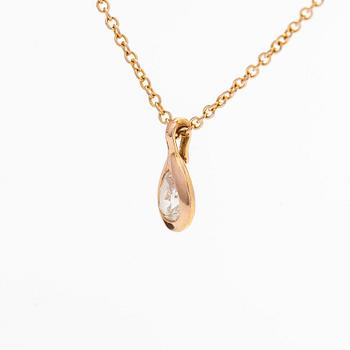 Tiffany & Co, Elsa Peretti, halsband, "Diamonds by the Yard", 18K guld med en päronslipad diamant.