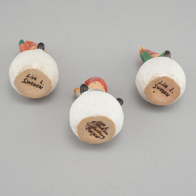 LISA LARSON, stone ware , 3 pieces, for Gustavsberg, K-studion.