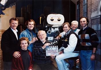 FILMKLAPPA, från inspelningen av filmen "Charlie", USA 1992. Regi: Richard Attenborough.