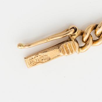 Bracelet, 18K gold, curb link.