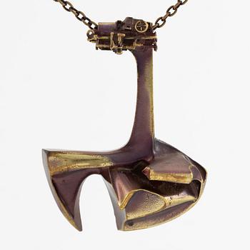 Björn Weckström, necklace, "Mustang", fire bronze. Lapponia.