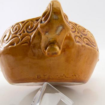 Borghild Kamph, bowl, Art Nouveau, signed and dated 1915.