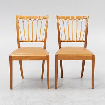 Josef Frank, a set of six model '1165' chairs, Firma Svenskt Tenn, post 1985.