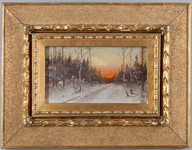 GRIGORY ROSINSKY, olja på skiva, signerad.