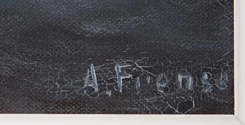 OKÄND KONSTNÄR, olja på duk, sign "A.Frense".