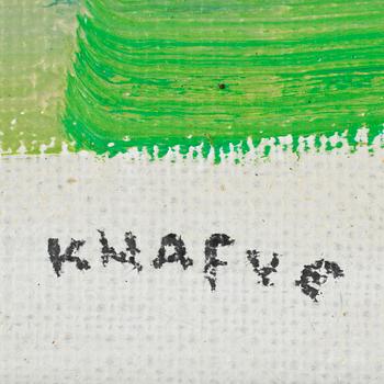 NILS-FOLKE KNAFVE, olja på uppklistrad duk. Sign.