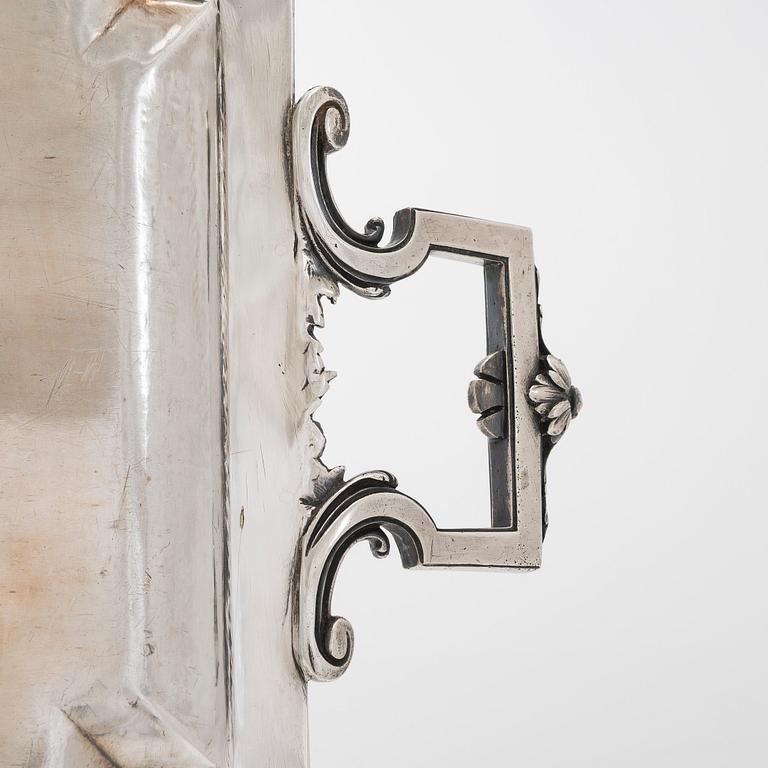 A French silver tray, maker's mark of Charles Mérite, before year 1892.