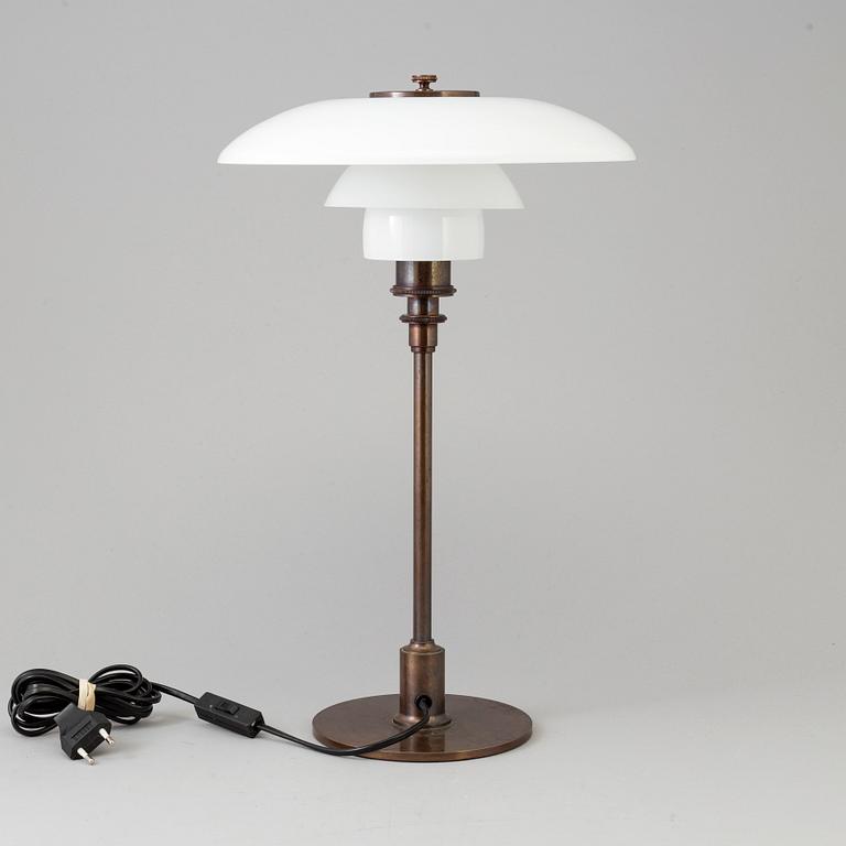 POUL HENNINGSEN, a 'PH-3/2' glass and copper table light from Louis Poulsen.