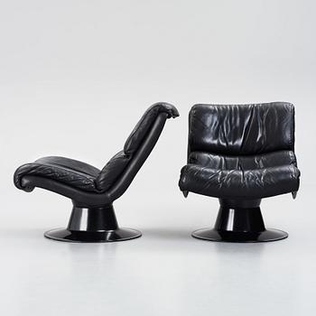 Yrjö Kukkapuro, a pair of 'Saturnus' easy chairs, Haimi, Finland 1970s. From the estate of Timo Sarpaneva.