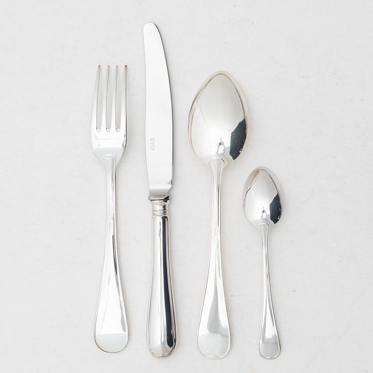 A Swedish silver cutlery set, model "Svensk", GAB, Eskilstuna, some 2002 (64 pieces).