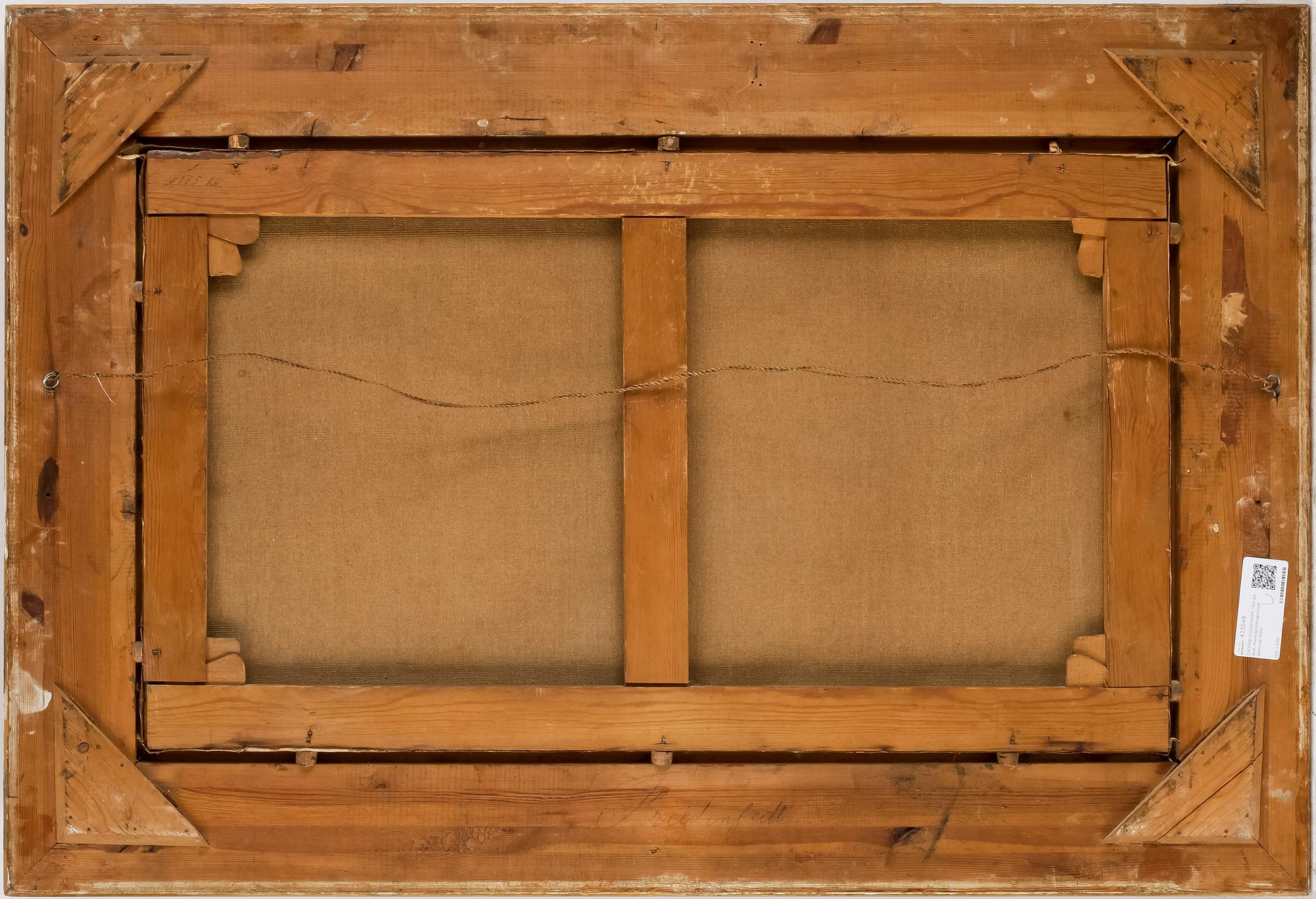 OKÄND KONSTNÄR, olja på duk, monogramsignerad, daterad 1900.