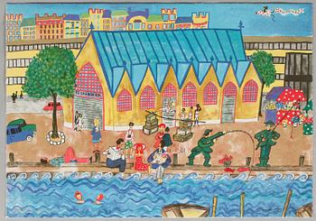 MARIKA LANG, mapp med litografier, 6 st, signerade och numrerade 216/360.