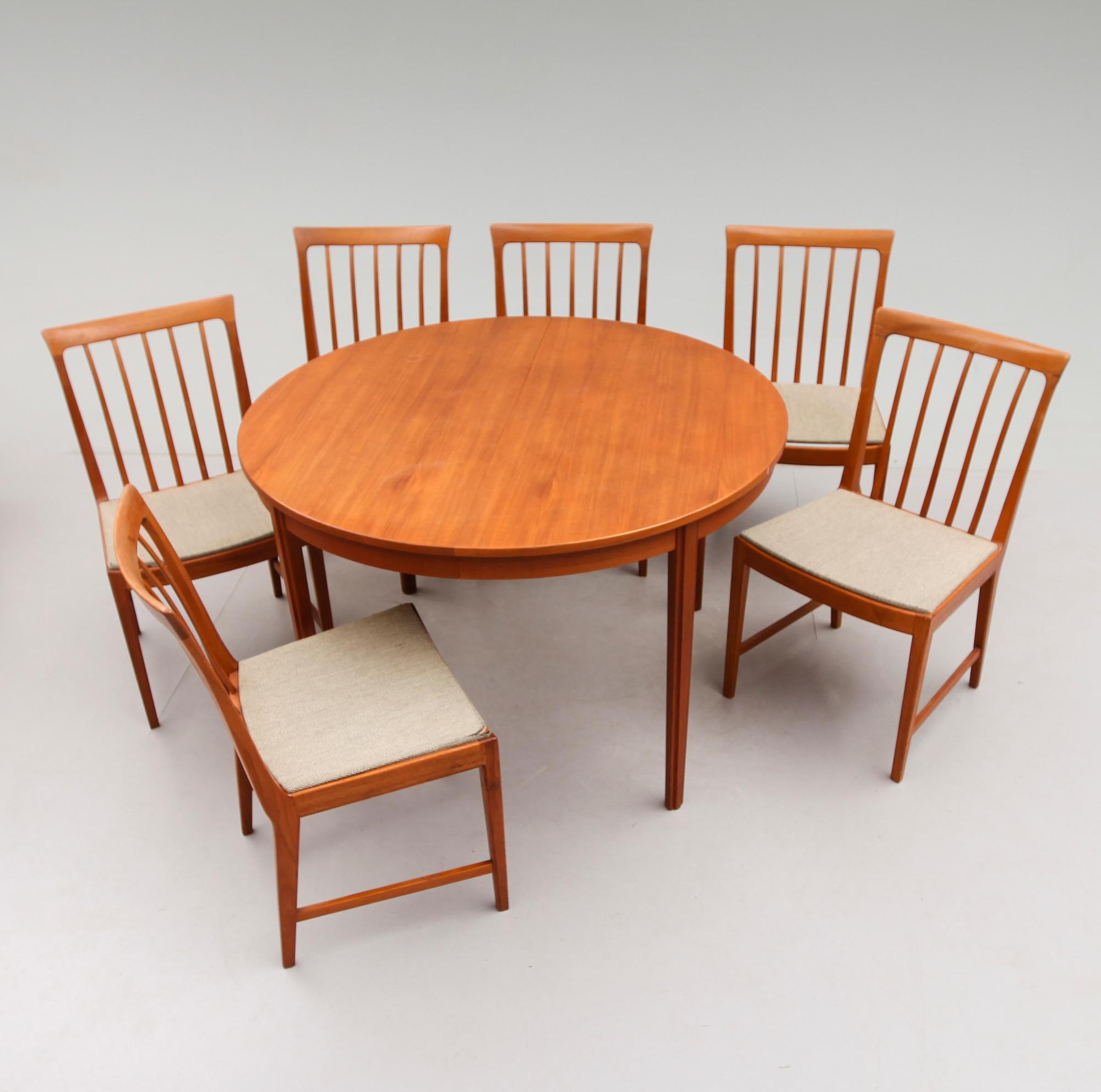 MATGRUPP, 7 delar, Bertil Fridhagen, Bodafors, 1960-tal.