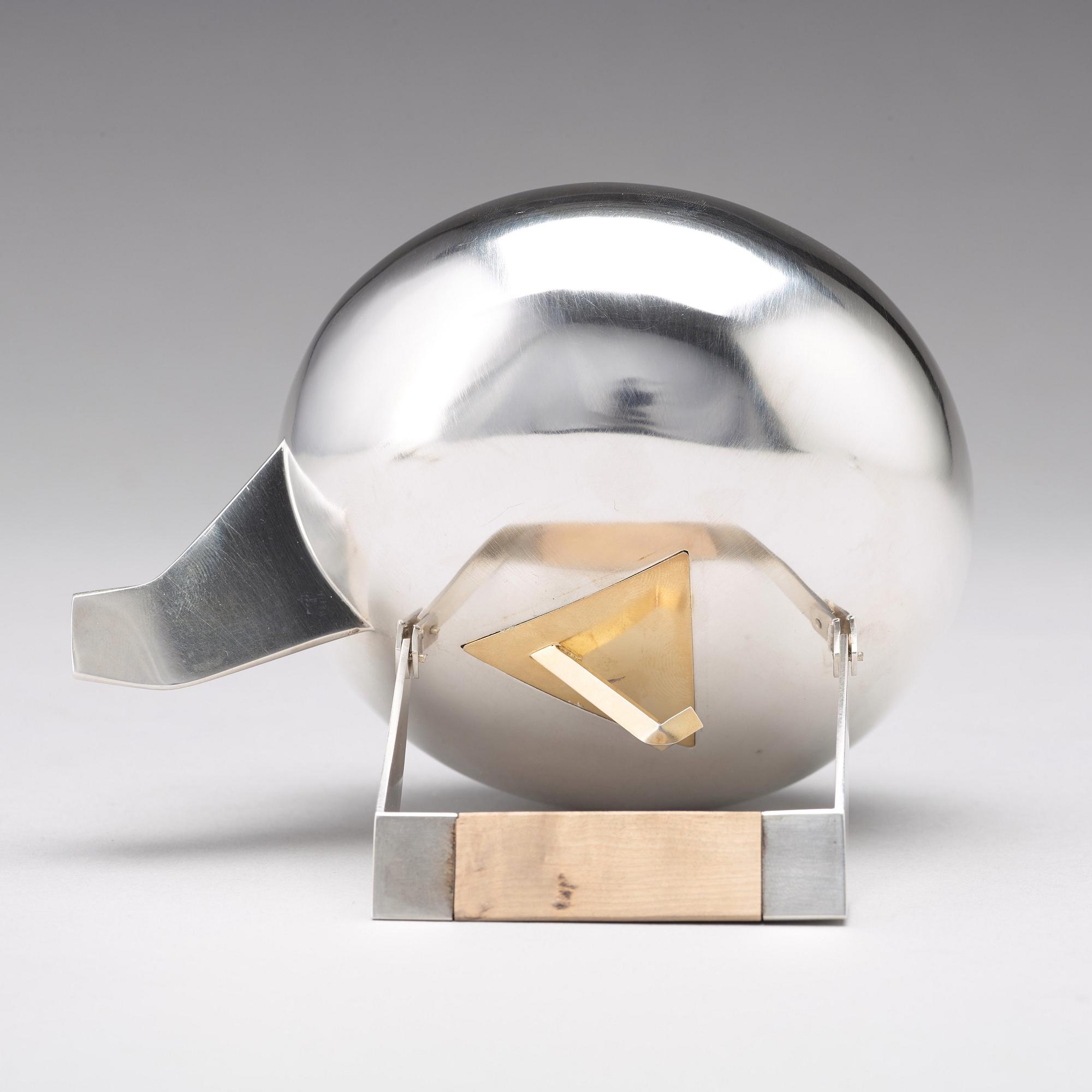 Karlheinz Sauer, a sterling teapot, Västerås, Sweden 1986.