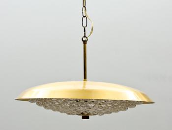 TAKLAMPA, Carl Fagerlund, Orrefors, 1900-talets andra hälft, diam 50.