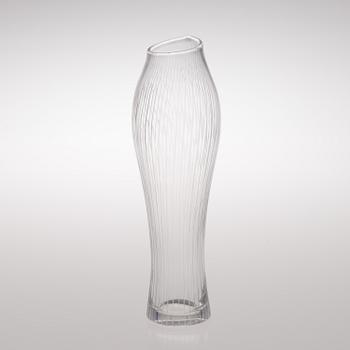 A 'Foal leg' glass vase, signed Tapio Wirkkala, Iittala.