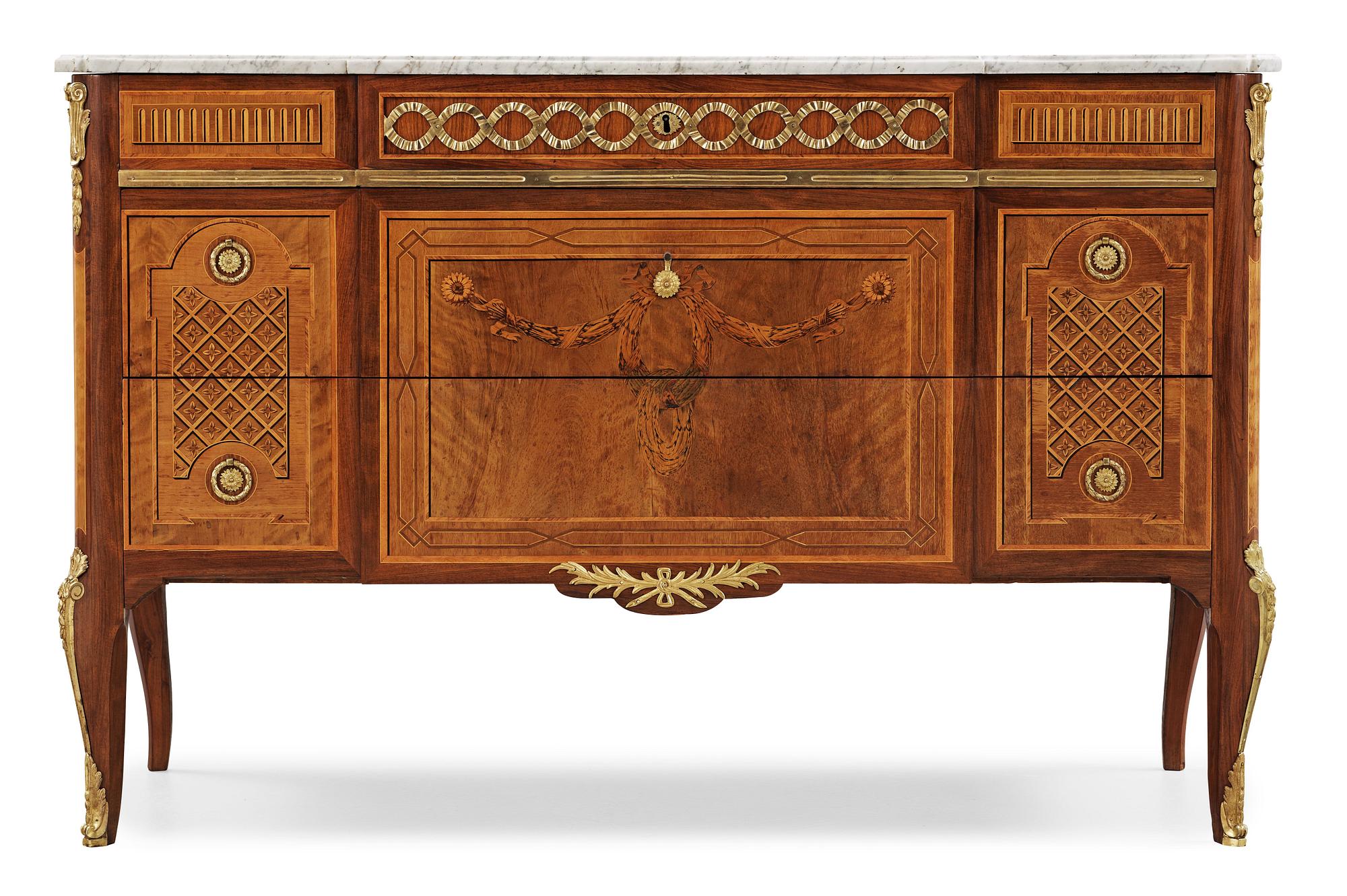 A Royal commode made by Georg Haupt 1782 for prince Karl Gustav, Duke of Småland, the second son of Gustav III.