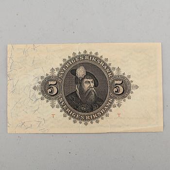 64 5 kronor bills, 1938- 1981.