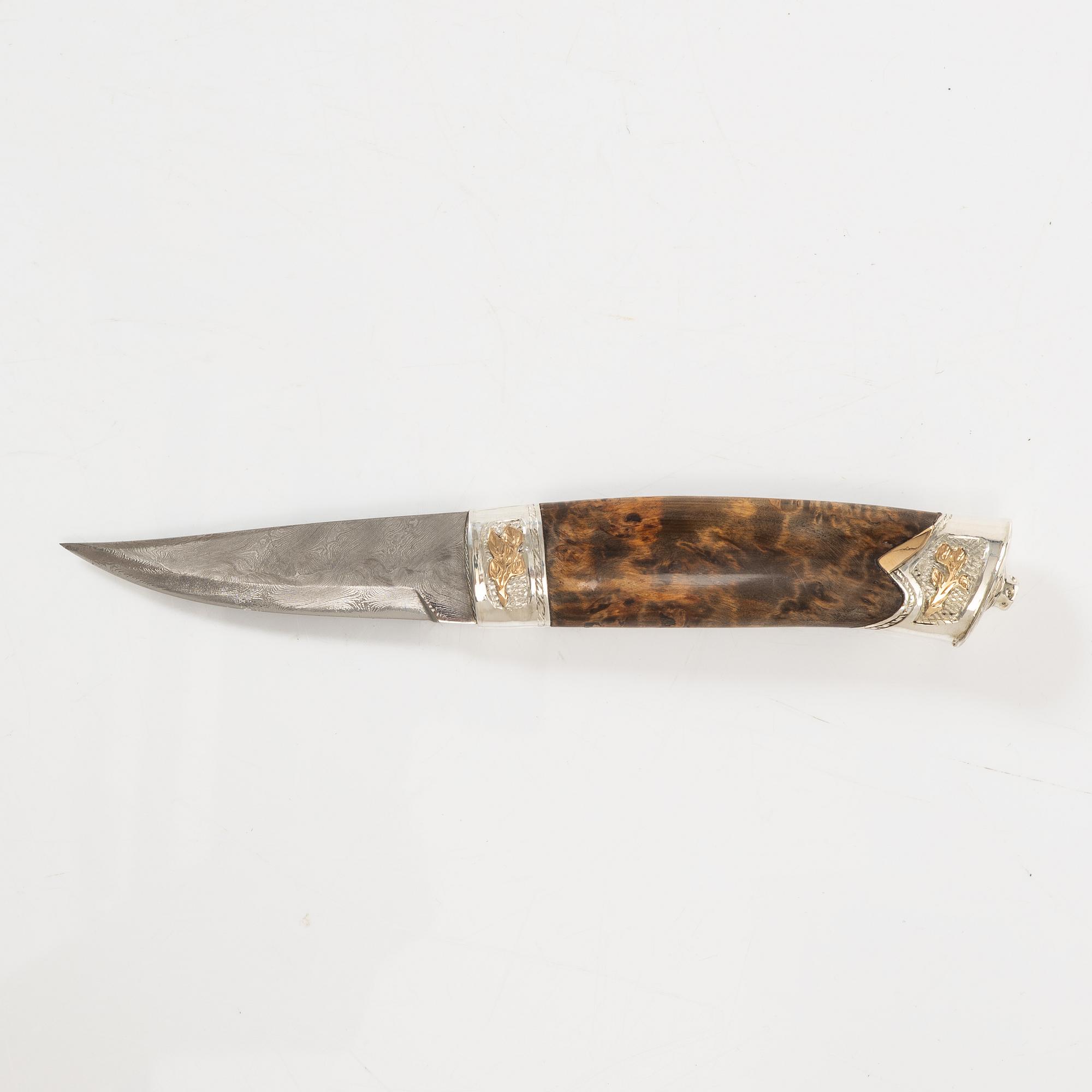 Knife-Jocke, (Jan Olsson), Sörböle, knife in sheath. signed.