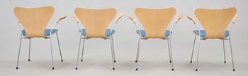 STOLAR, 4 stycken, "Sjuan", Arne Jacobsen, Fritz Hansen.