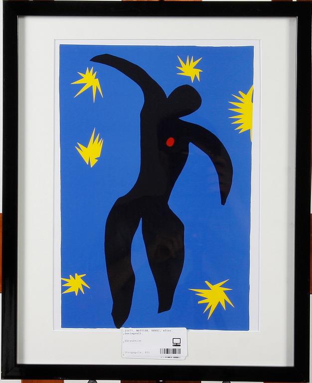 MATISSE, HENRI, efter. Seriegrafi.