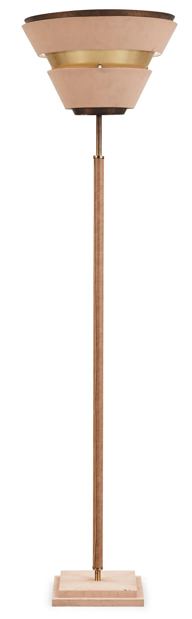 OKÄND FORMGIVARE, möjligen en skiss av Alvar Aalto tänkt för Valaistustyö, golvlampa 1950-tal.