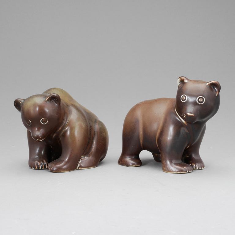 FIGURINER, 2 st, Stengods, Gunnar Nylund, Rörstrand, signerad GN.