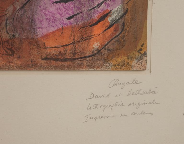 MARC CHAGALL, färglitografi.