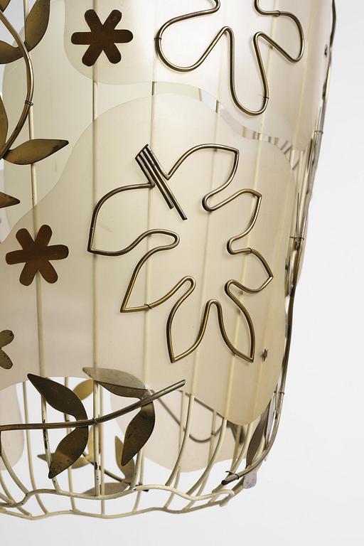 Hans Bergström, a rare ceiling lamp model "5A", ateljé Lyktan, Åhus, 1940s.