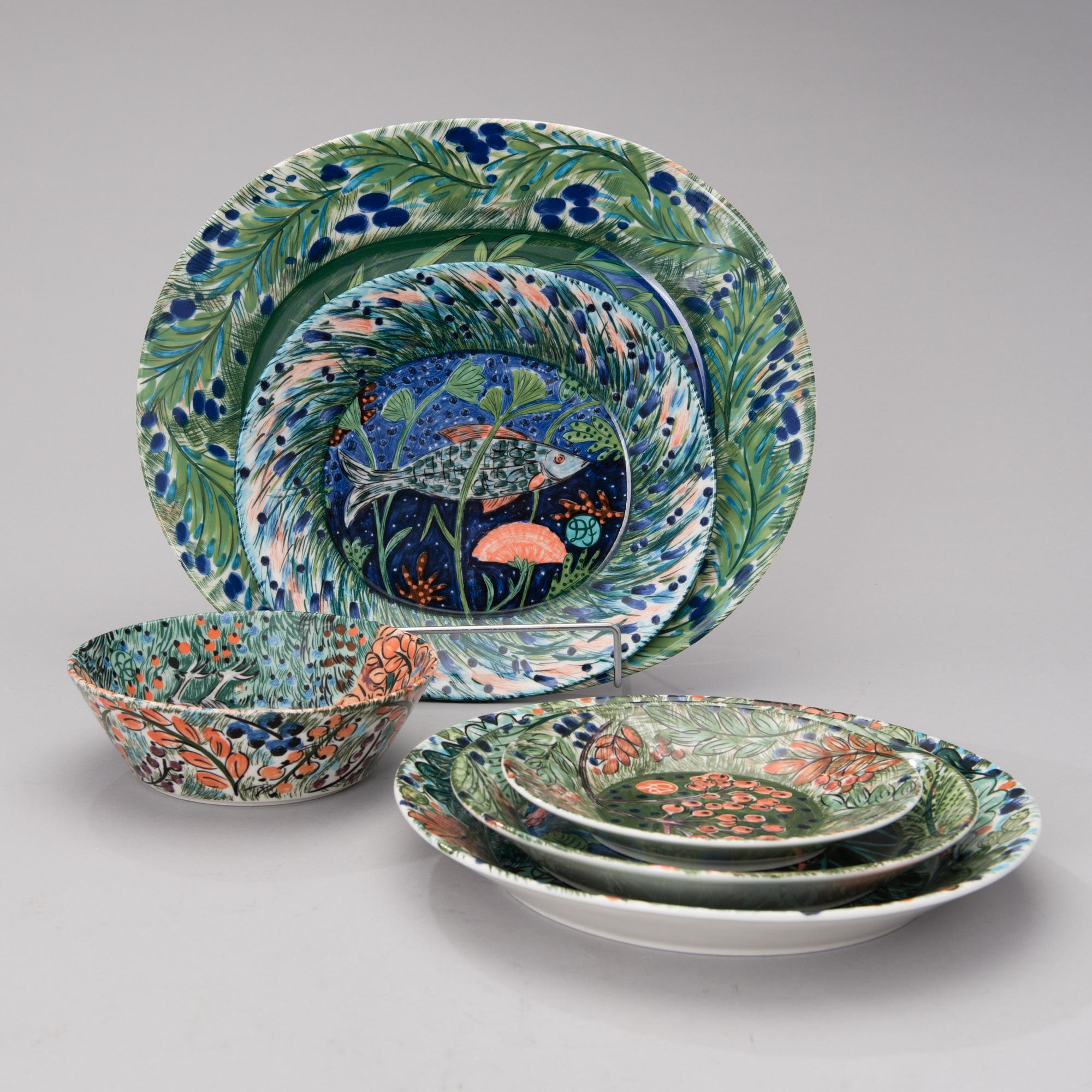 アラビア　ARABIA HUBERTUS PRO ARTE 1994 皿プレート A ceramic 38 piece 