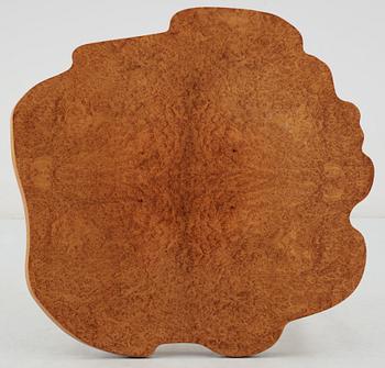 A Josef Frank elm burr wood and mahogandy sofa table.