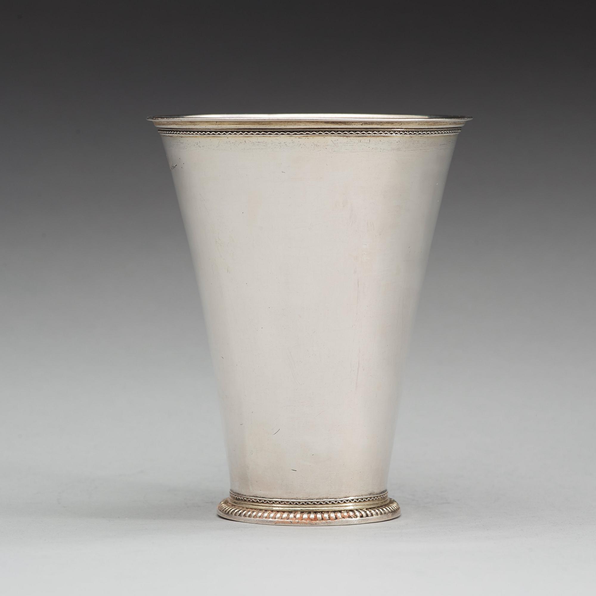 ABRAHAM WIRGMAN, bägare, silver, Göteborg 1736.