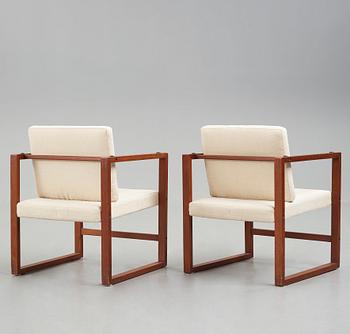 Ole Gjerløv Knudsen & Erik Korshagen, fåtöljer, ett par, Søren Nielsen & Co, Danmark 1950-60-tal.