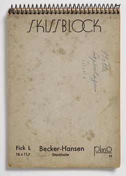 Lotte Laserstein, 4 skissböcker med blyertsteckningar.