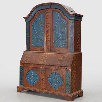 A writing cabinet, Värmland, dated 1862.
