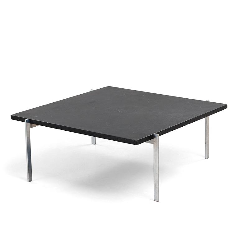 Poul Kjaerholm, a 'PK-61' steel and black stone top table, E Kold Christensen, Denmark 1960's.