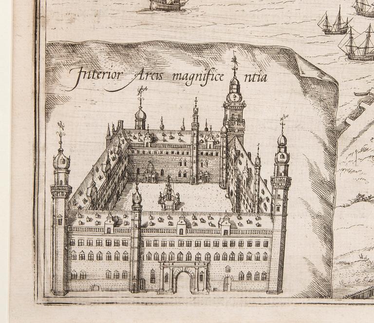 Georg Braun & Franz Hogenberg, engraving, Elsinore, first published 1588.