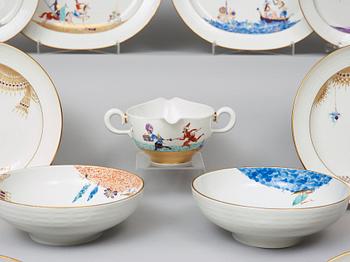 A Meissen 'Arabian Nights' dinner service, 20th Century. (44 pieces).