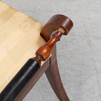 A pair of Swedish Empire stools, first half of the 20th Century.