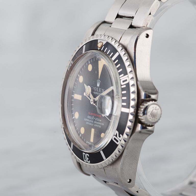 ROLEX, Oyster Perpetual Date, Submariner (660ft=200m, SWISS-T, Mark IV), Chronometer, "Red text".