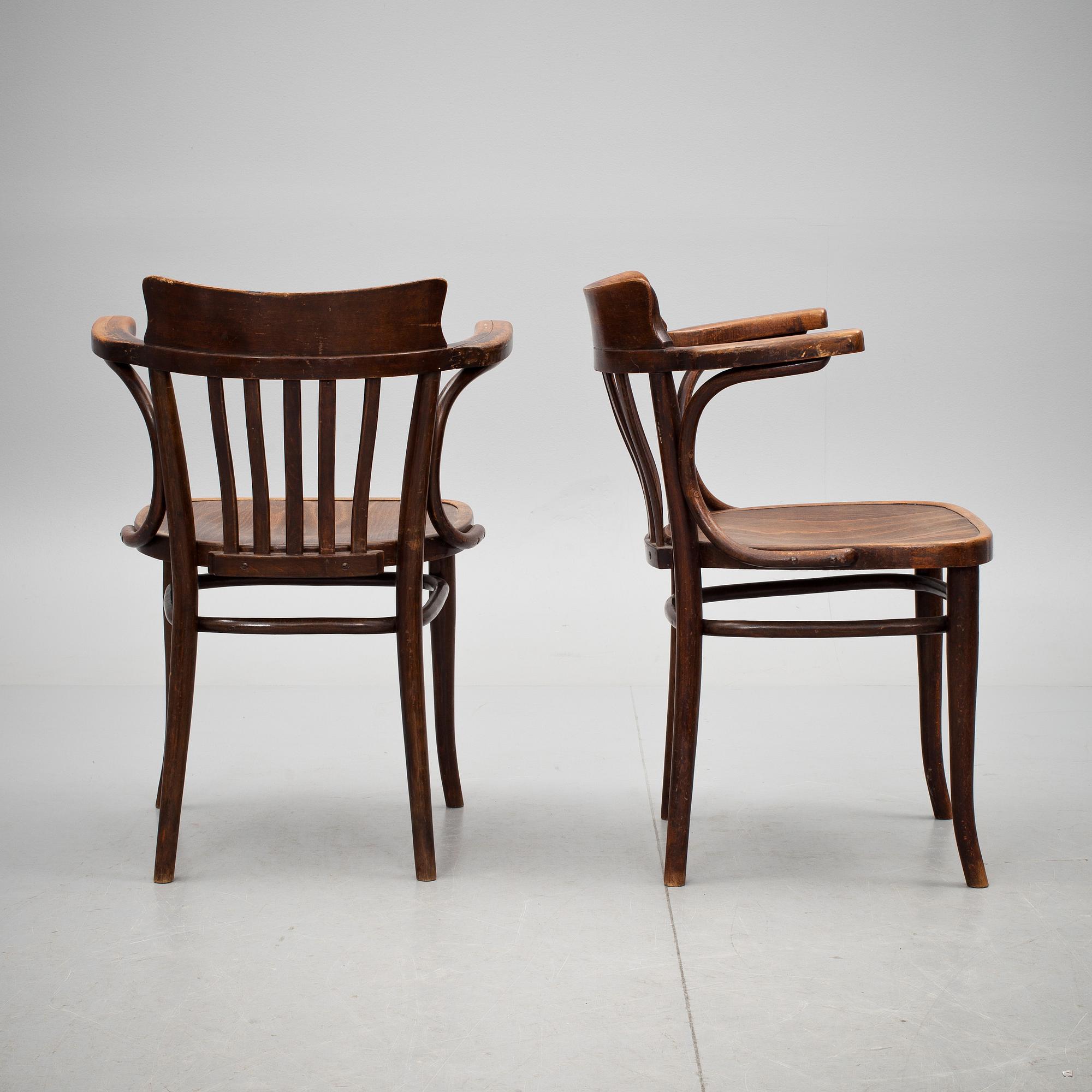 KARMSTOLAR, ett par, Thonet, 1900-talets första hälft.