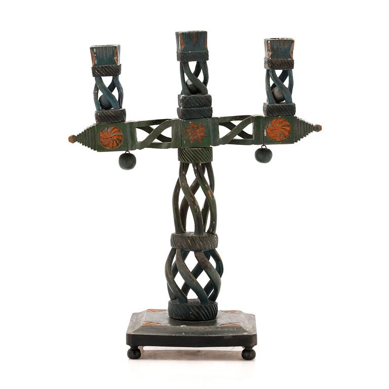 Kandelaber, sk. blekingestake, 1800-tal.