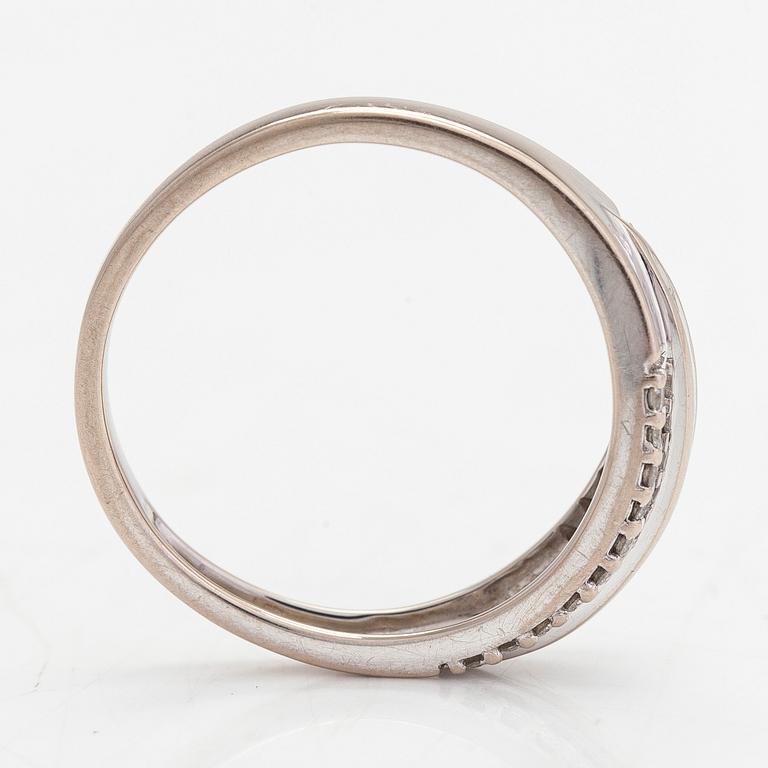 Ring, 14K vitguld och diamanter tot. ca 0,26 ct.  Kultakeskus, Tavastehus.