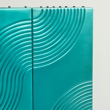 David Taylor, a unique cabinet, "Aluminium Cabinet", Studio Mellösaverken, Sweden, 2025.