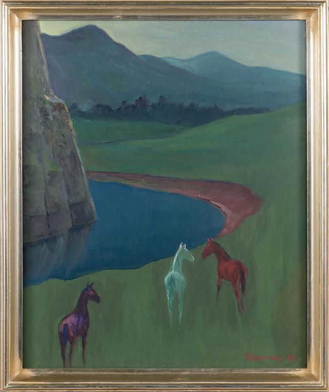 KAAPO RISSALA, oil on panel, signed and dated 1955.