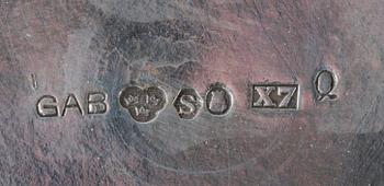 BÄGARE, 3 st, silver, bl a GAB.