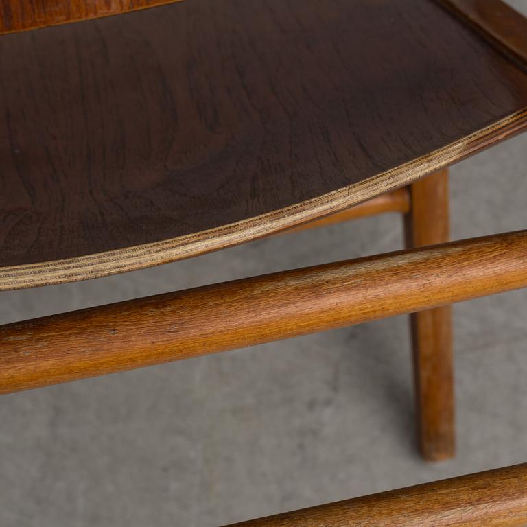 A pair of "Ax-chairs" by PETER HVIDT & ORLA MØLGAARD NIELSEN, Fritz Hansen, Denmark, 1950-60s.