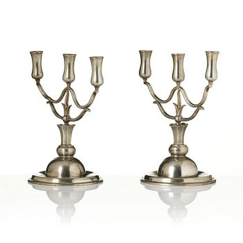 Firma Svenskt Tenn, a pair of candelabra model A 271, Stockholm, 1927.
