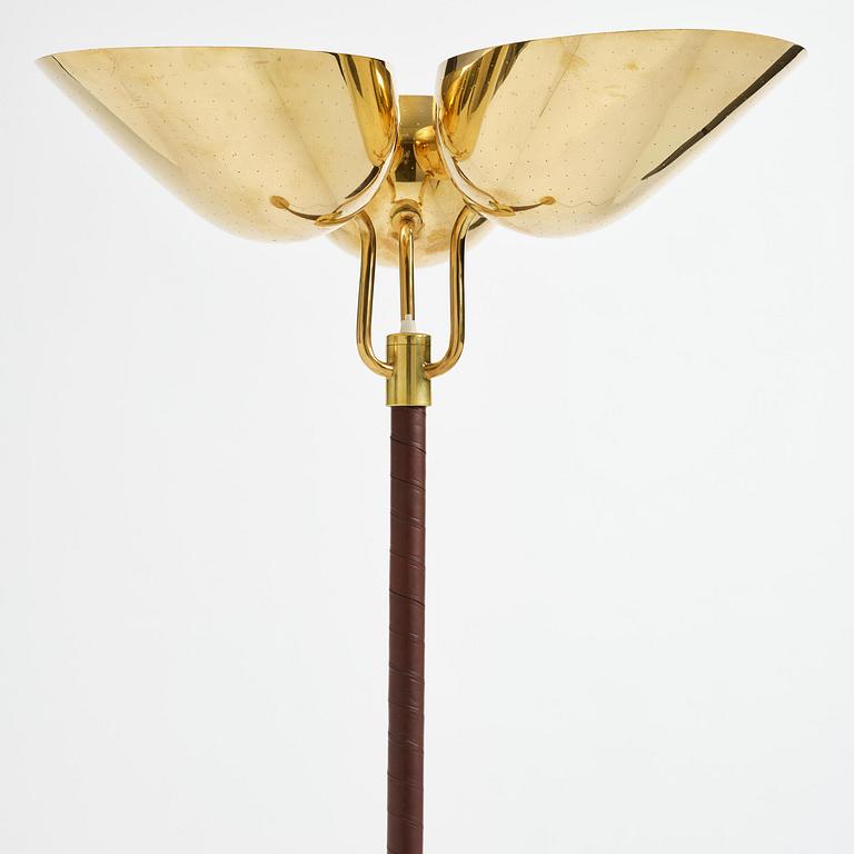 Carl-Axel Acking, a brass floor lamp model "2645", Bröderna Malmströms Metallvarufabrik, Malmö, 1940s-50s.