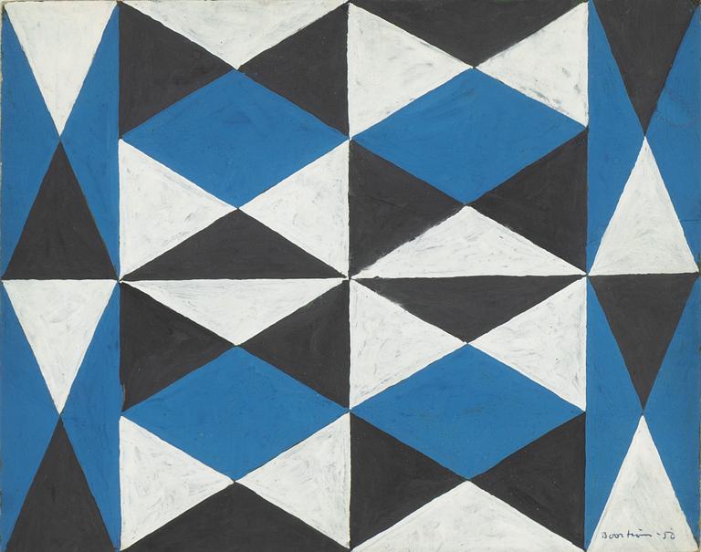 Harry Booström, gouache on paper-panel, signed and dated -50.